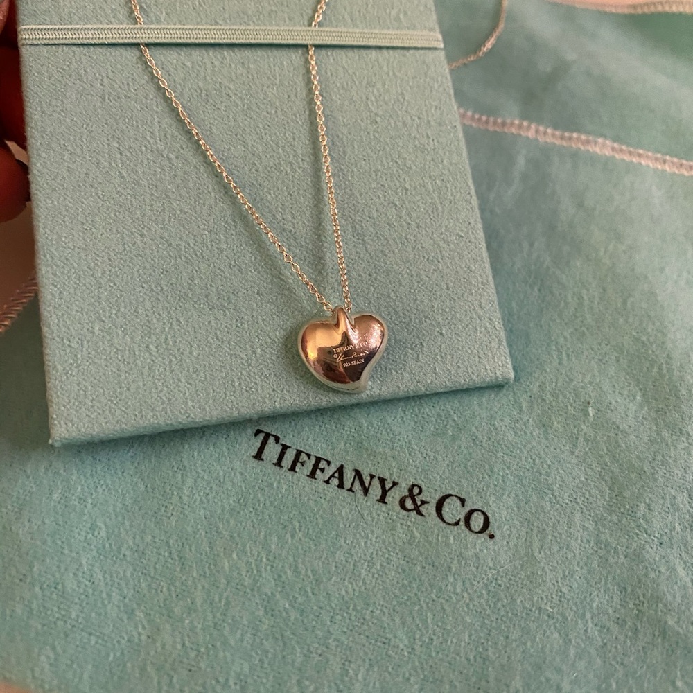 Tiffany & Co Curved Heart Necklace